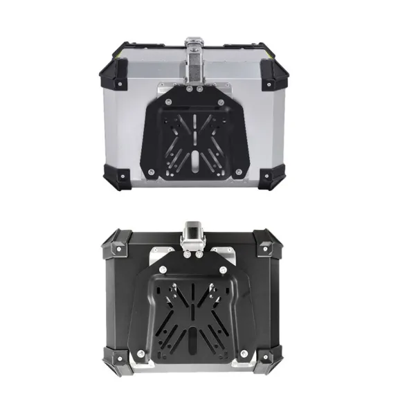 Univerzální zadní hliníkový kufr na motorku 65L - stříbrný