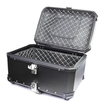 Univerzální zadní hliníkový kufr na motorku 85L - černý