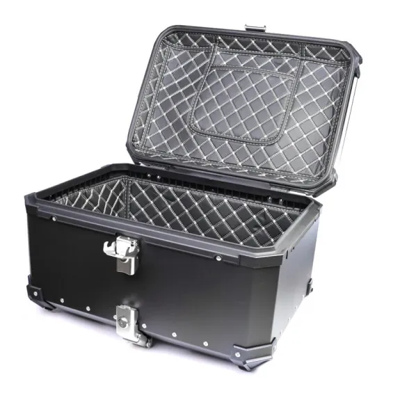 Univerzální zadní hliníkový kufr na motorku 100L - černý