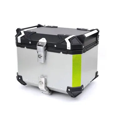 Univerzální zadní hliníkový kufr na motocykl - 28L stříbrný