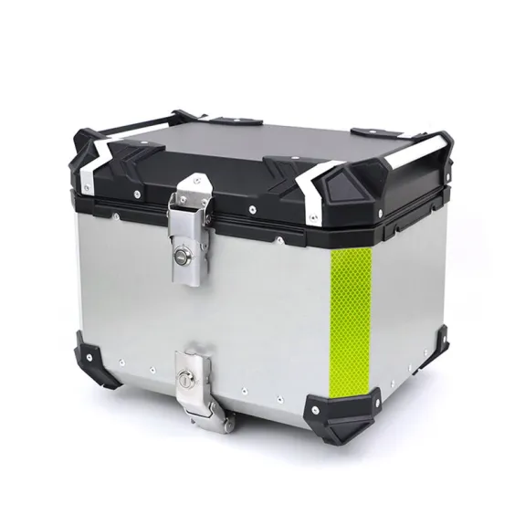 Univerzální zadní hliníkový kufr na motocykl - 28L stříbrný