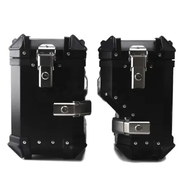 Sada hliníkových kufrů pro motocykly 45L + 32L/38L- černé