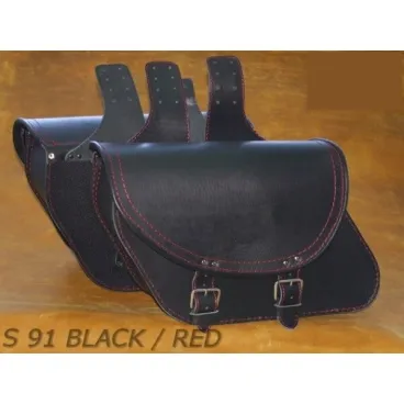 Kožené boční brašny 2ks (S91-BLACK)