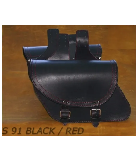 Kožené boční brašny 2ks (S91-BLACK)