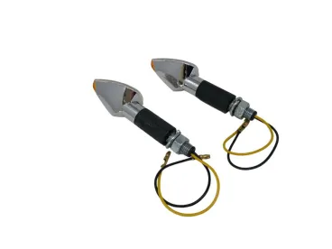 Triangle - Led směrovky na motocykl "E" / M10 chrom - pár