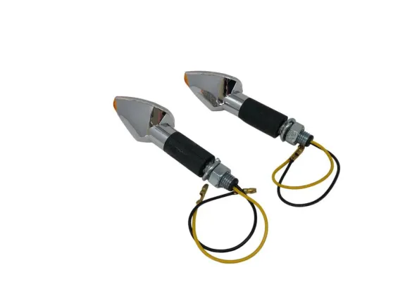 Triangle - Led směrovky na motocykl "E" / M10 chrom - pár