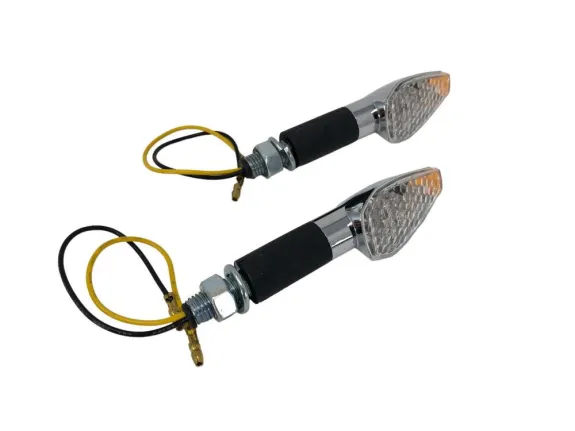 Triangle - Led směrovky na motocykl "E" / M10 chrom - pár