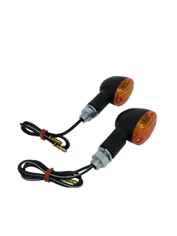 Mini Cateye - Univerzální žárovkové blinkry na motorku "E"/M10 černé - (2ks)