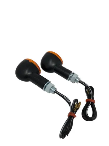 Mini Cateye - Univerzální žárovkové blinkry na motorku "E"/M10 černé - (2ks)