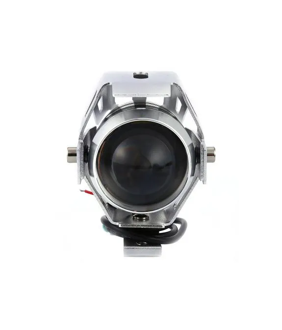 LED - Univerzální stříbrná přídavná motocyklová světla - pár