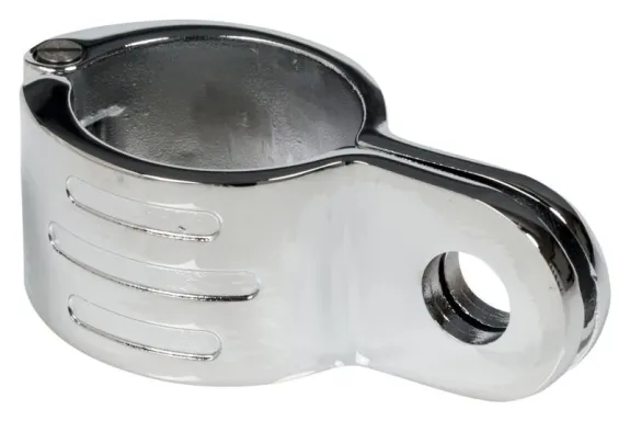 Ocelová objímka pro supačky nebo světla o průměru 38mm (1 1/2") chrom - 1ks