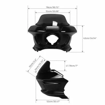 Přední kapotáž/maska ​​pro Harley Davidson Low Rider S/ST 2022-2025 - čiré plexi