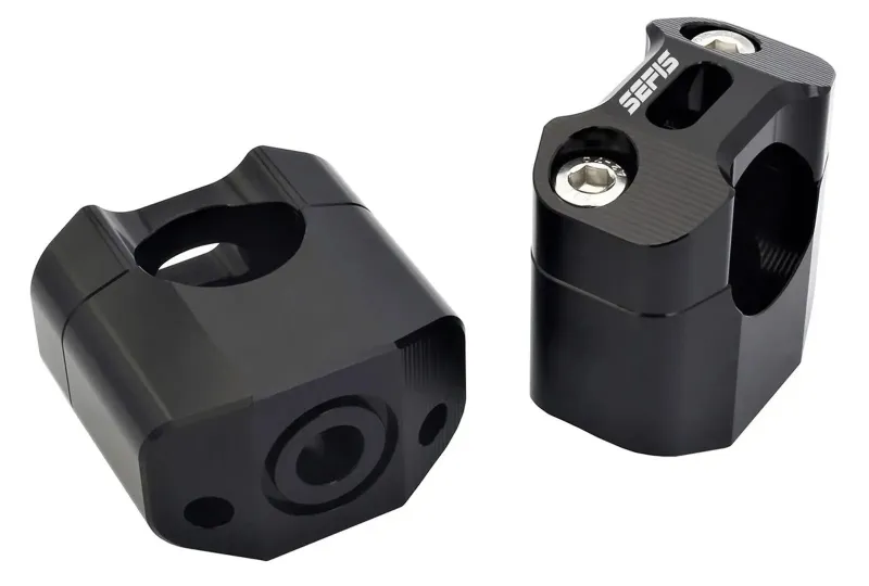 Flat - 5cm Nádstavce řídítek o průměru 28,6mm pro motocykly - černé