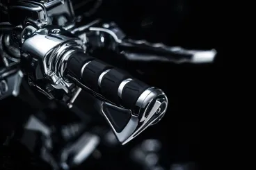 Kinetic - Chromované rukojeti/gripy 25mm na motocykl KY-6375
