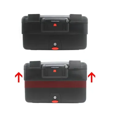 Zadní odnímatelný kufr 35-40L na motocykly - černý