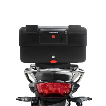 Zadní odnímatelný kufr 35-40L na motocykly - stříbrný