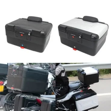 Zadní odnímatelný kufr 35-40L na motocykly - stříbrný
