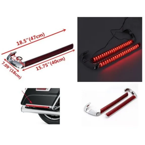 LED světla na boční kufry Harley-Davidson Touring 2014-2018 – červená