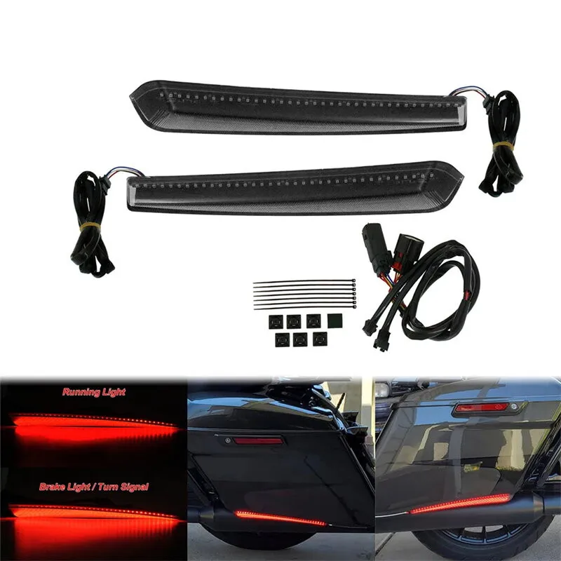 Zadní LED světla na boční kufry – směrovka, brzda a obrys pro Harley Davidson Touring 2014-2025