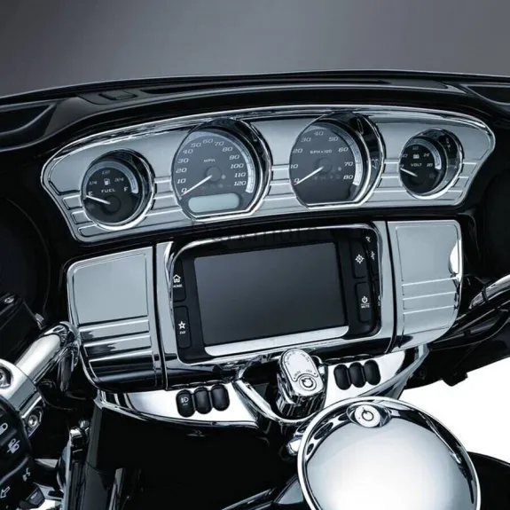 Chromovaný kryt budíků pro Harley-Davidson Electra Glide, Street Glide nebo Tri-Glide z let 2014–2023