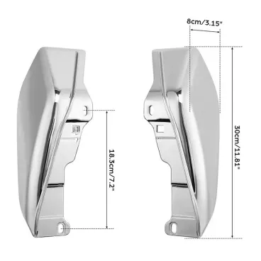 Chromované středové deflektory tepla pro Harley Davidson Touring 2009-2023