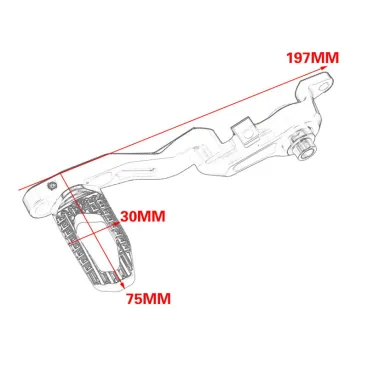 Nastavitelná sklopná řadící páka pro BMW R1200GS Adventure / R1250GS Adventure