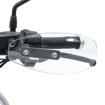 Univerzální akrylové deflektory na ruce s montáží pod zrcadla motocyklu - čirá