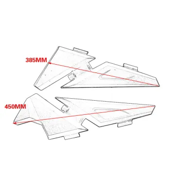 Ochranné kryty zadního rámu pro BMW R1200GS 2013-2018 / R1250GS 2019-2024