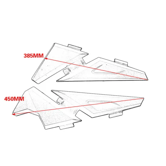 Ochranné kryty zadního rámu pro BMW R1200GS 2013-2018 / R1250GS 2019-2024