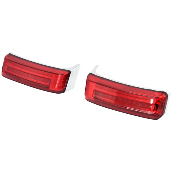 LED osvětlení bočních kufrů pro Harley Davidson Touring 2014–2023 - chrom/červené