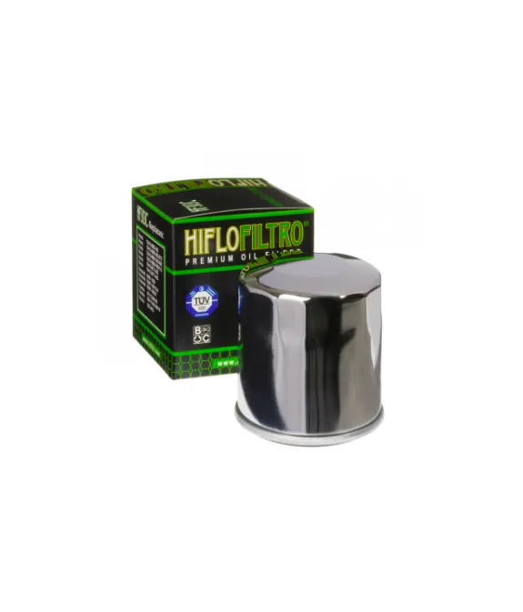 HIFLOFILTRO HF303C chrom – olejový filtr pro Harley-Davidson