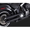 Černý Vance & Hines výfuk TWIN SLASH 3″ SLIP-ONS BLACK pro Harley-Davidson